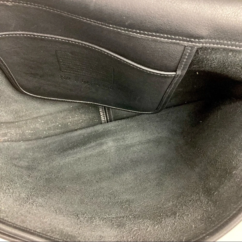 Coach Black Leather Messenger Bag with Gold Hardware - Picture 5 of 9